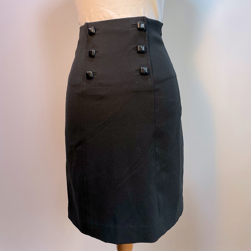 NWT Banana republic black buttons skirt 00P